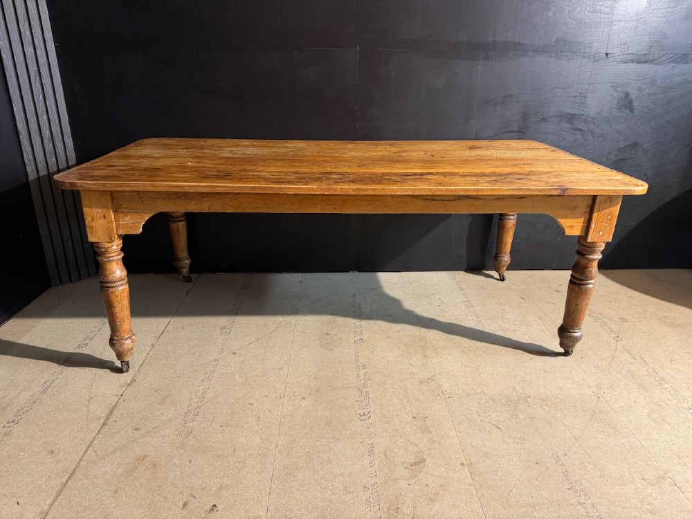 19th Century Pine Farmhouse Dining Table View III