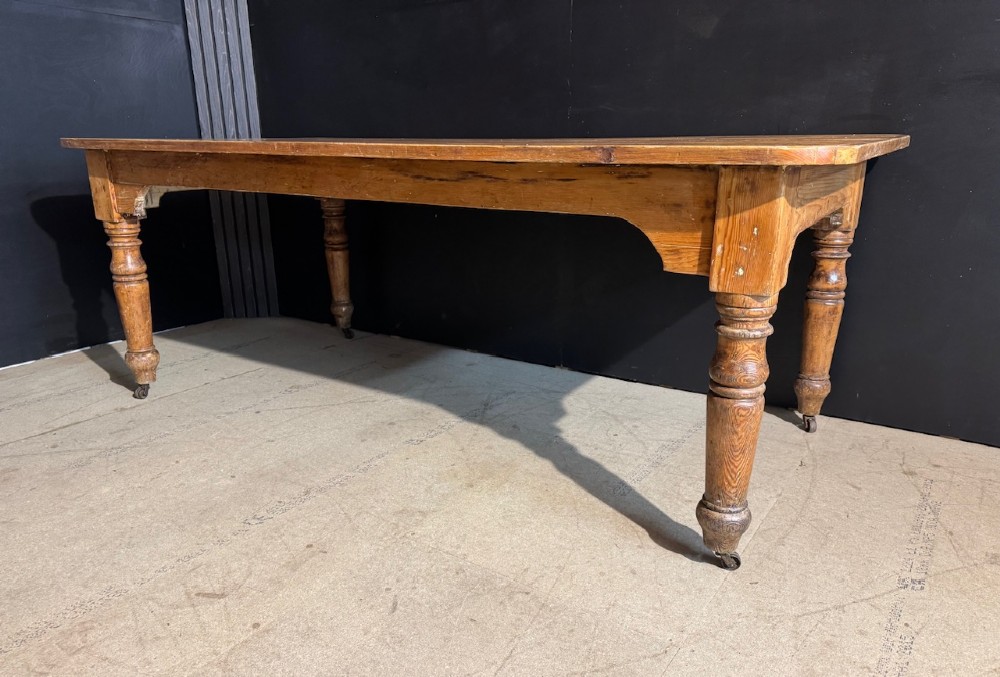 19th Century Pine Farmhouse Dining Table View VII