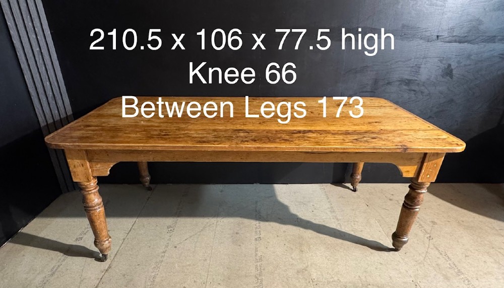 19th Century Pine Farmhouse Dining Table View XII