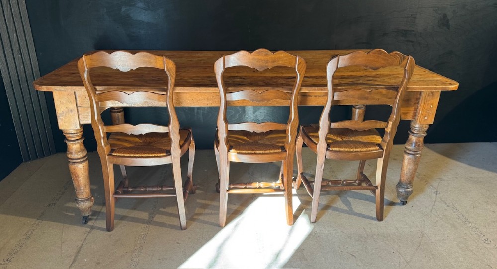 19th Century Pine Farmhouse Dining Table View XIII