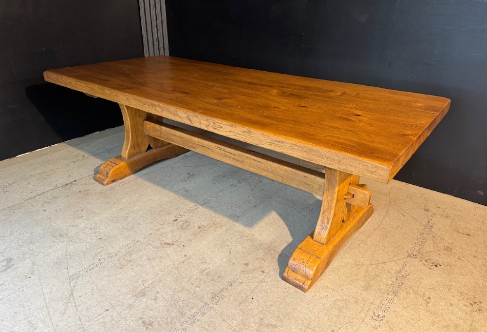Deep Oak Farmhouse Dining Table