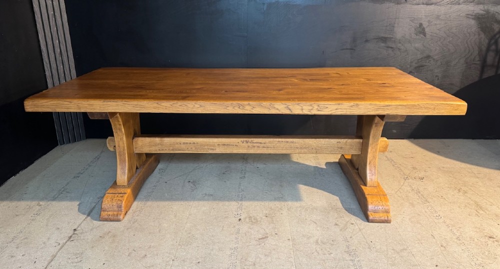 Deep Oak Farmhouse Dining Table View III