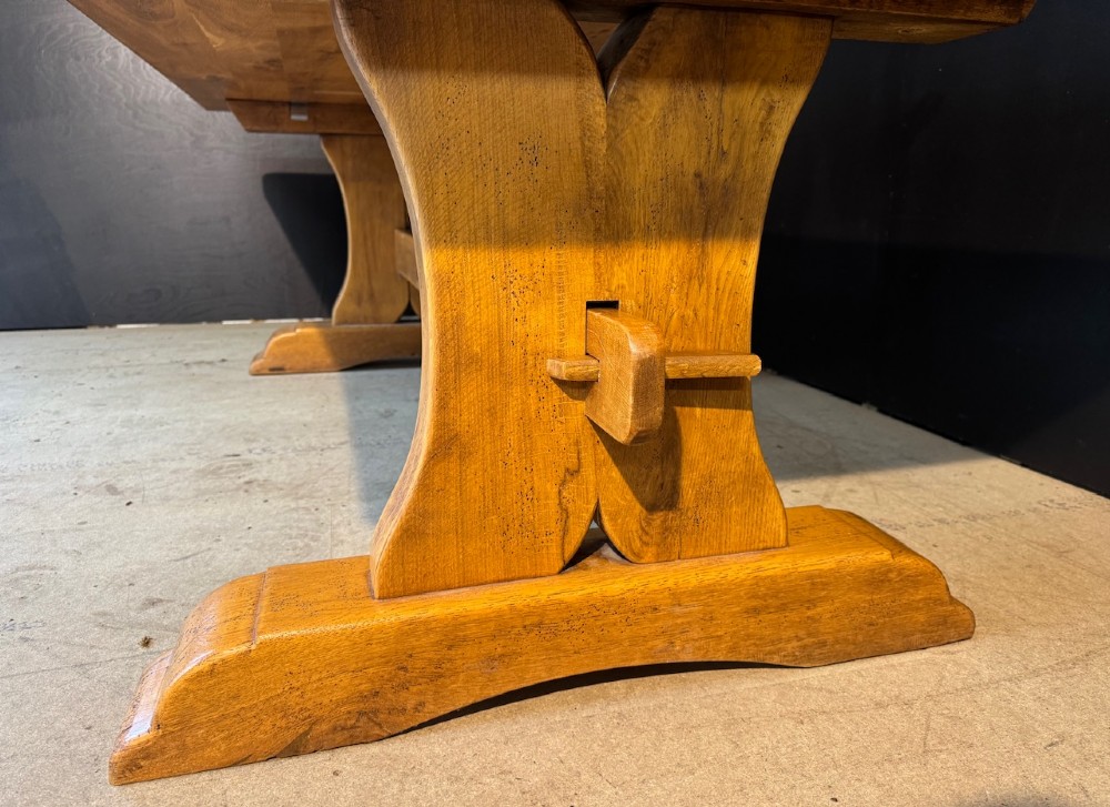 Deep Oak Farmhouse Dining Table View VII