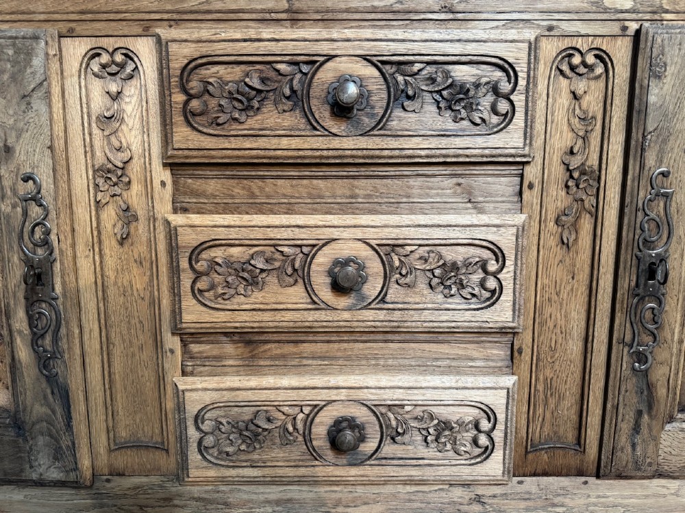 Attractive Early French Oak Enfilade View IX