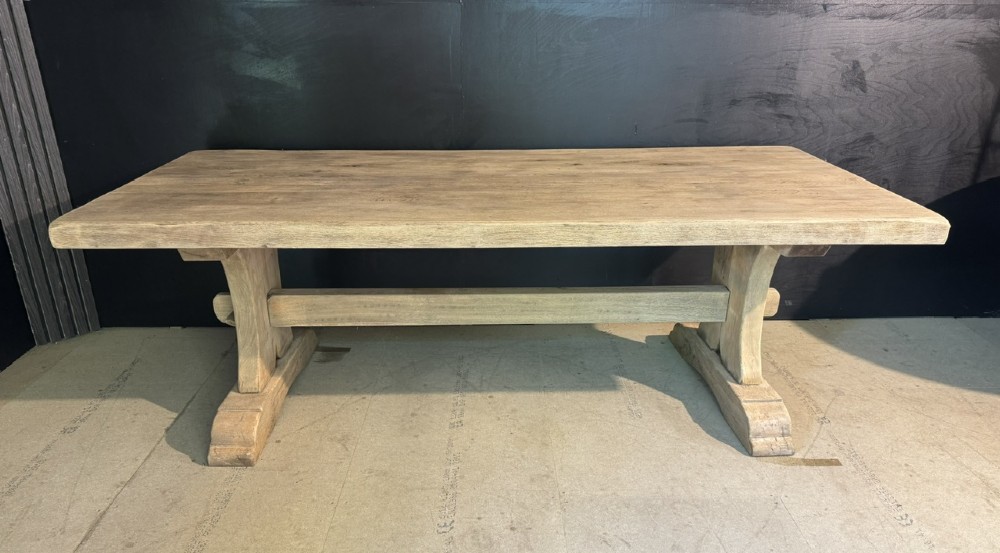 Rare Deep French Oak Farmhouse Dining Table