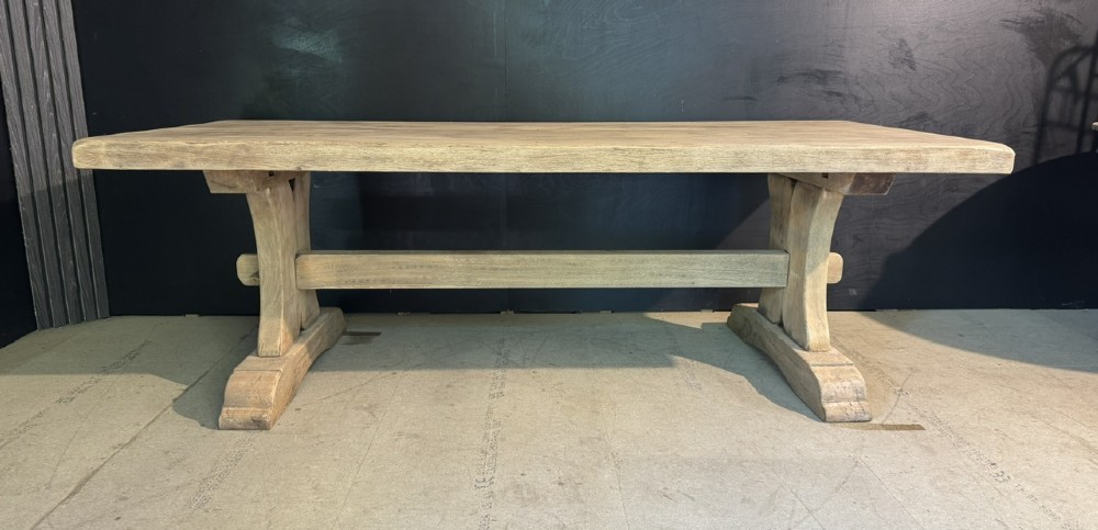 Rare Deep French Oak Farmhouse Dining Table View II