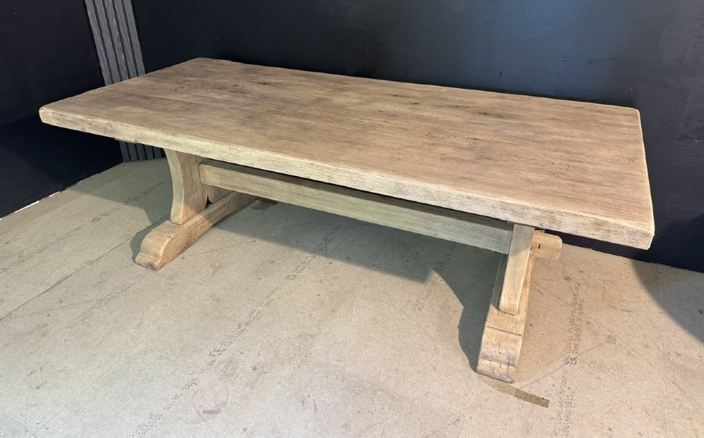 Rare Deep French Oak Farmhouse Dining Table View III