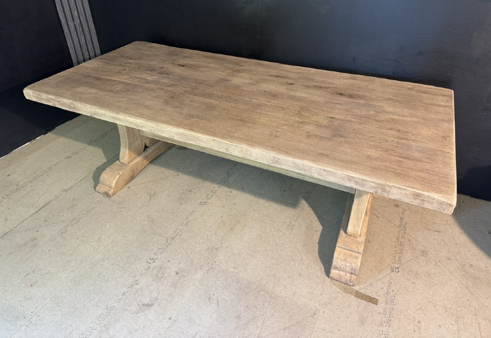 Rare Deep French Oak Farmhouse Dining Table View IV