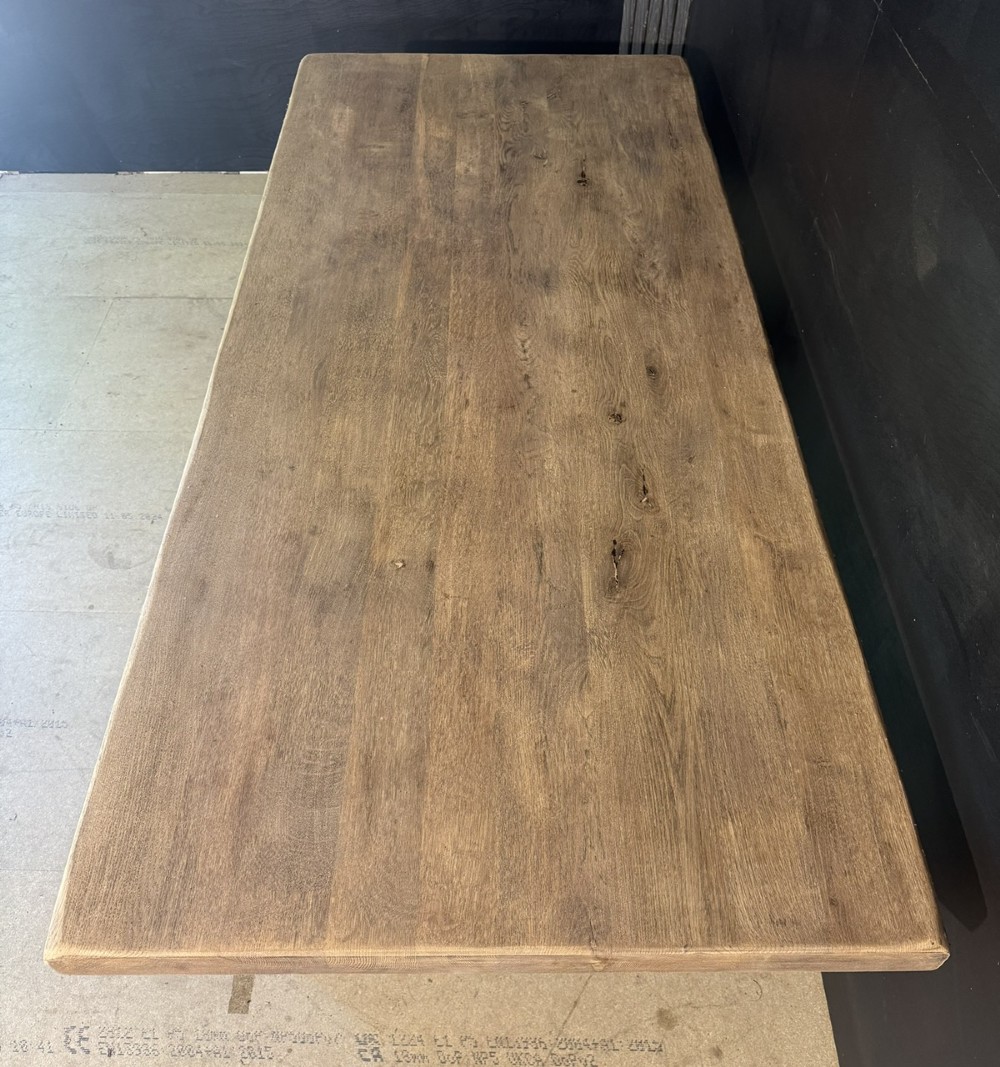 Rare Deep French Oak Farmhouse Dining Table View V