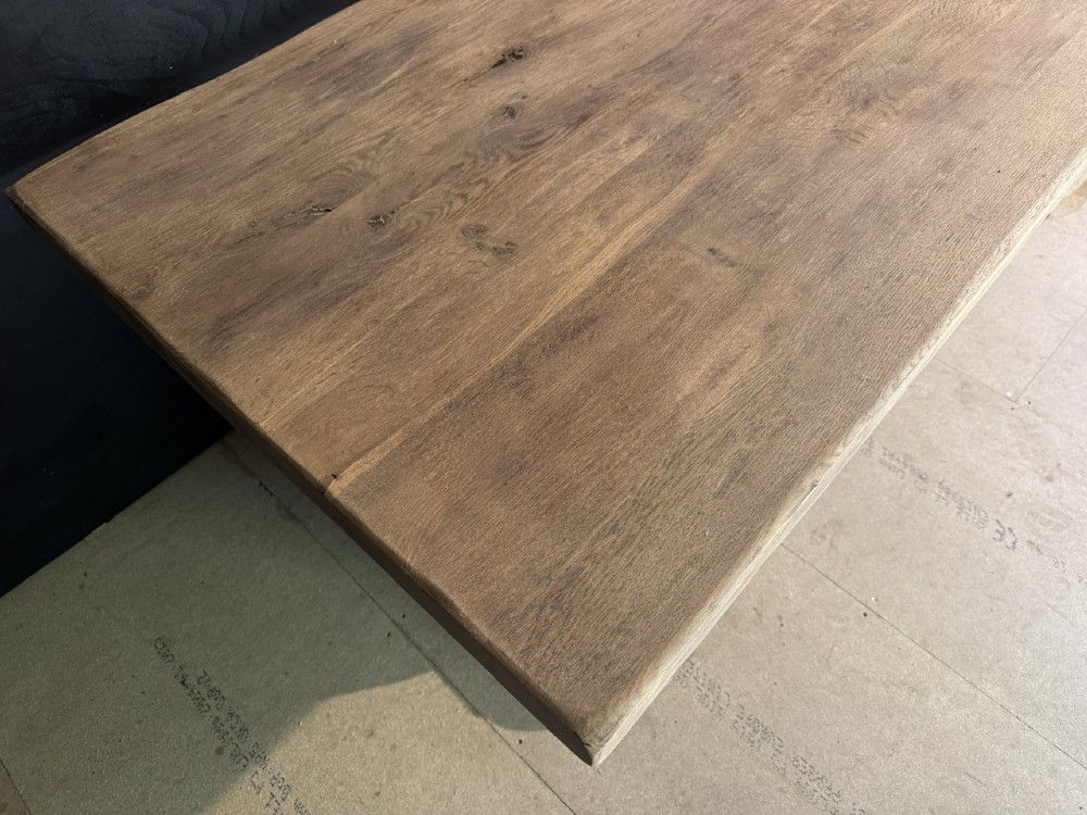 Rare Deep French Oak Farmhouse Dining Table View VI