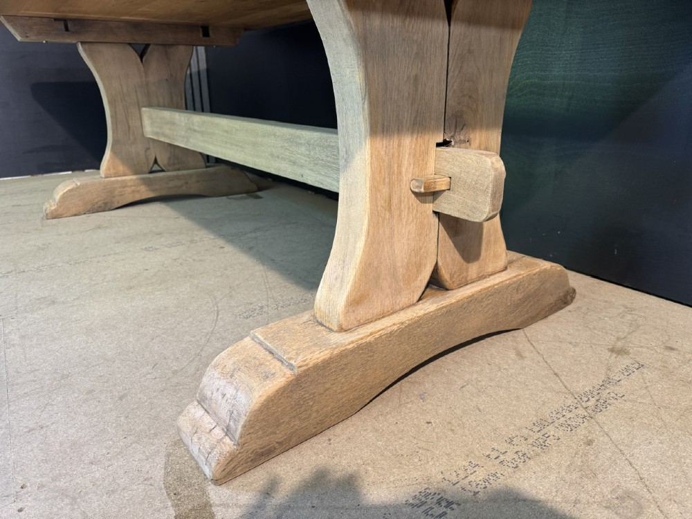 Rare Deep French Oak Farmhouse Dining Table View IX