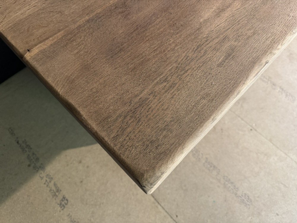Rare Deep French Oak Farmhouse Dining Table View XI