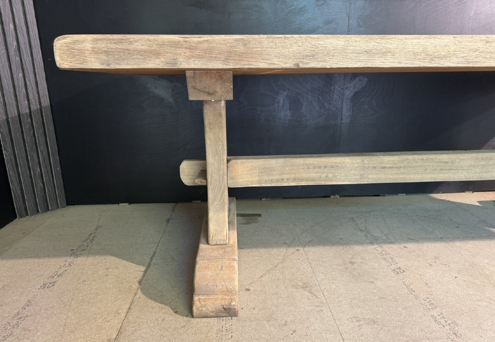 Rare Deep French Oak Farmhouse Dining Table View XII