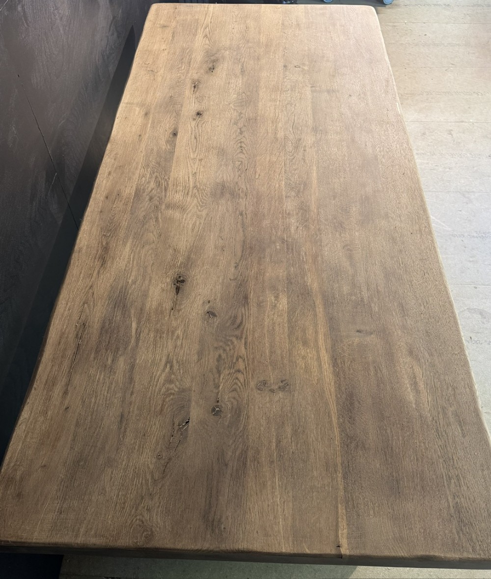 Rare Deep French Oak Farmhouse Dining Table View XV
