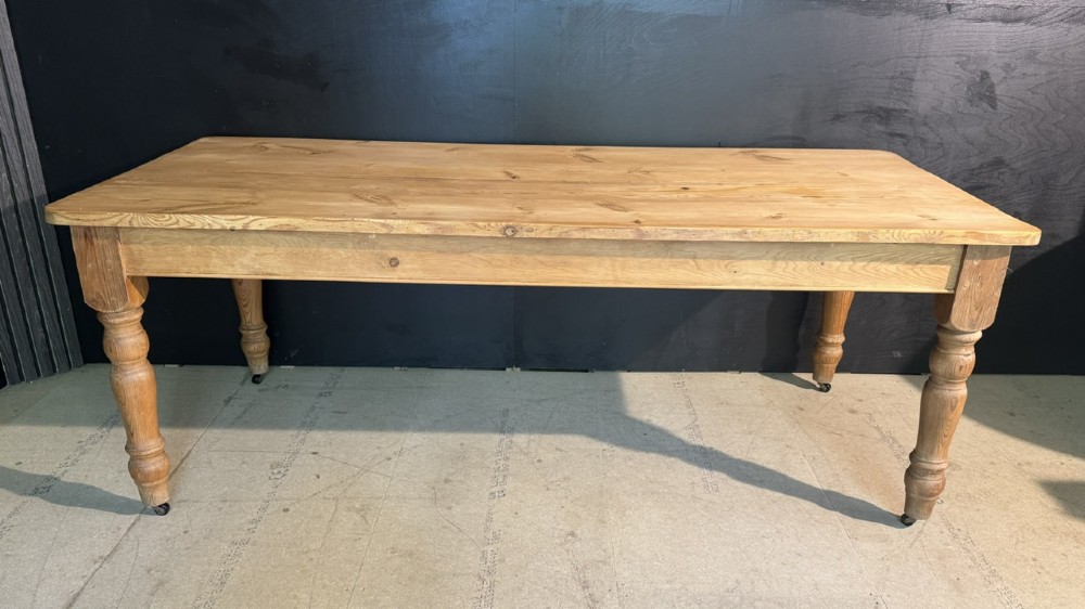 Pine Farmhouse Dining Table View IV