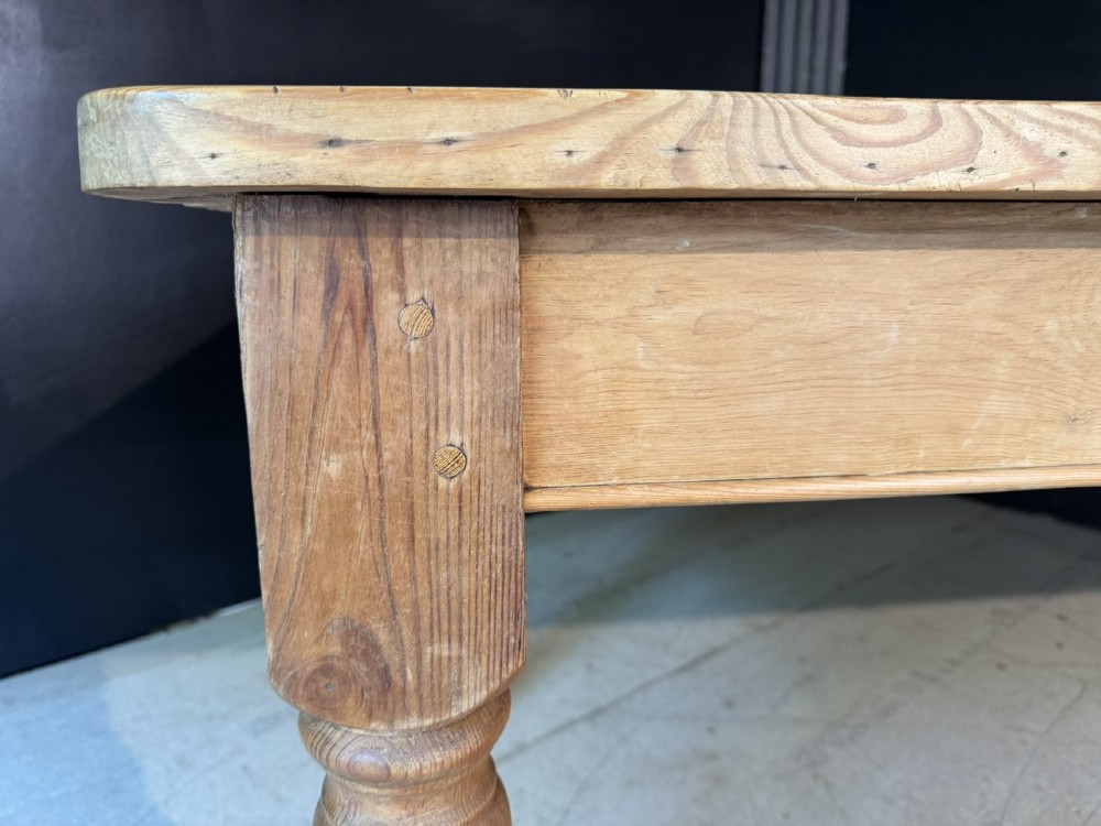 Pine Farmhouse Dining Table View XII