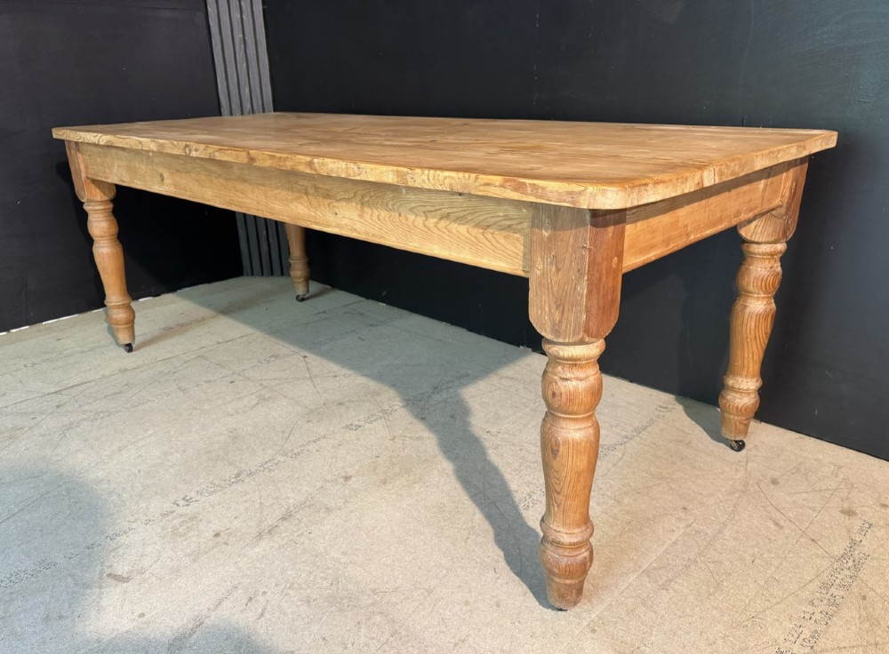 Pine Farmhouse Dining Table View XIII