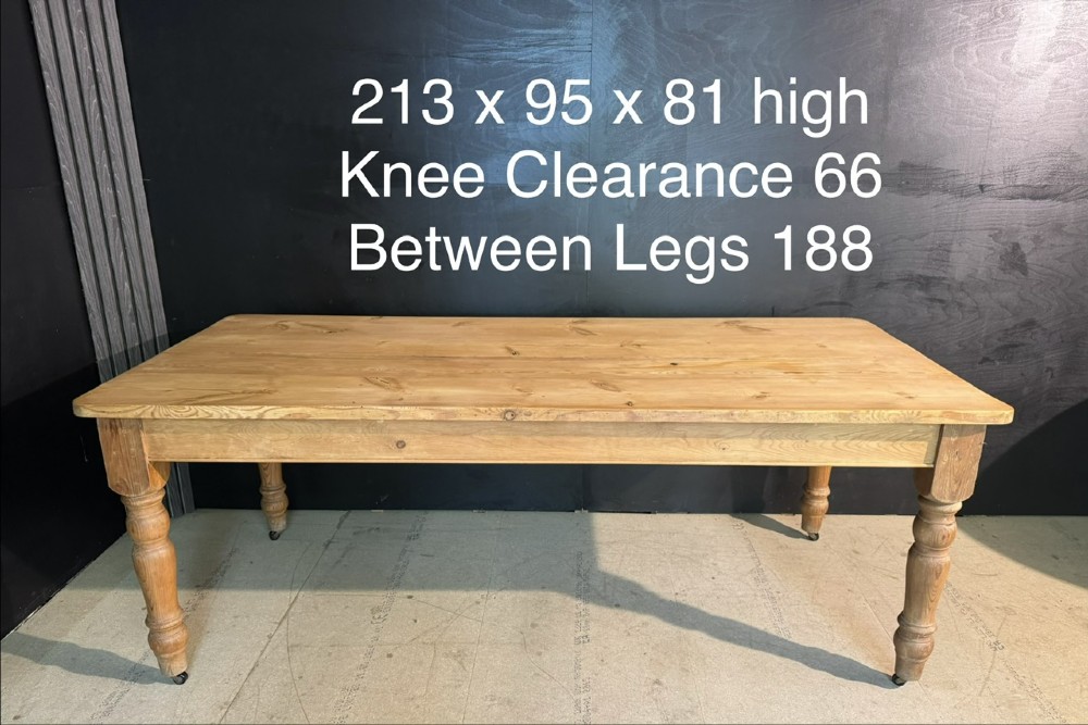 Pine Farmhouse Dining Table View XIV
