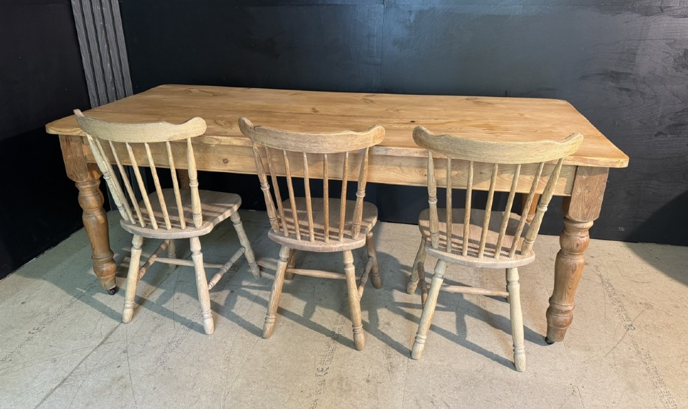 Pine Farmhouse Dining Table View XV