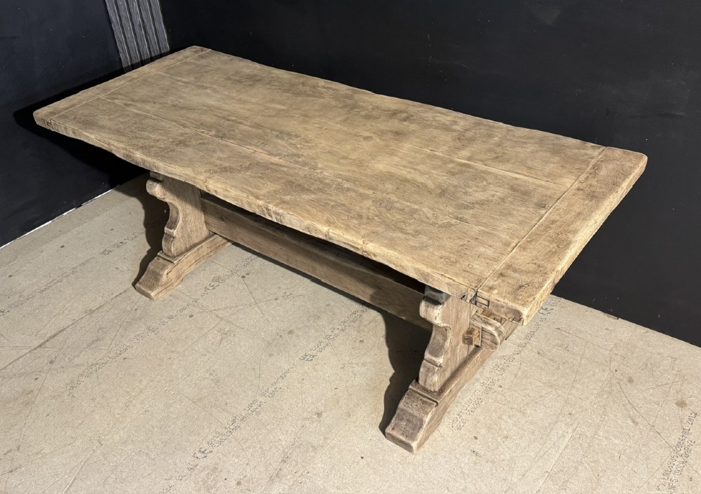 Quality Oak Farmhouse Dining Table View III