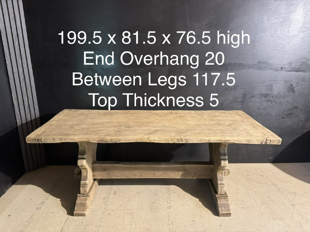 Quality Oak Farmhouse Dining Table View XIII