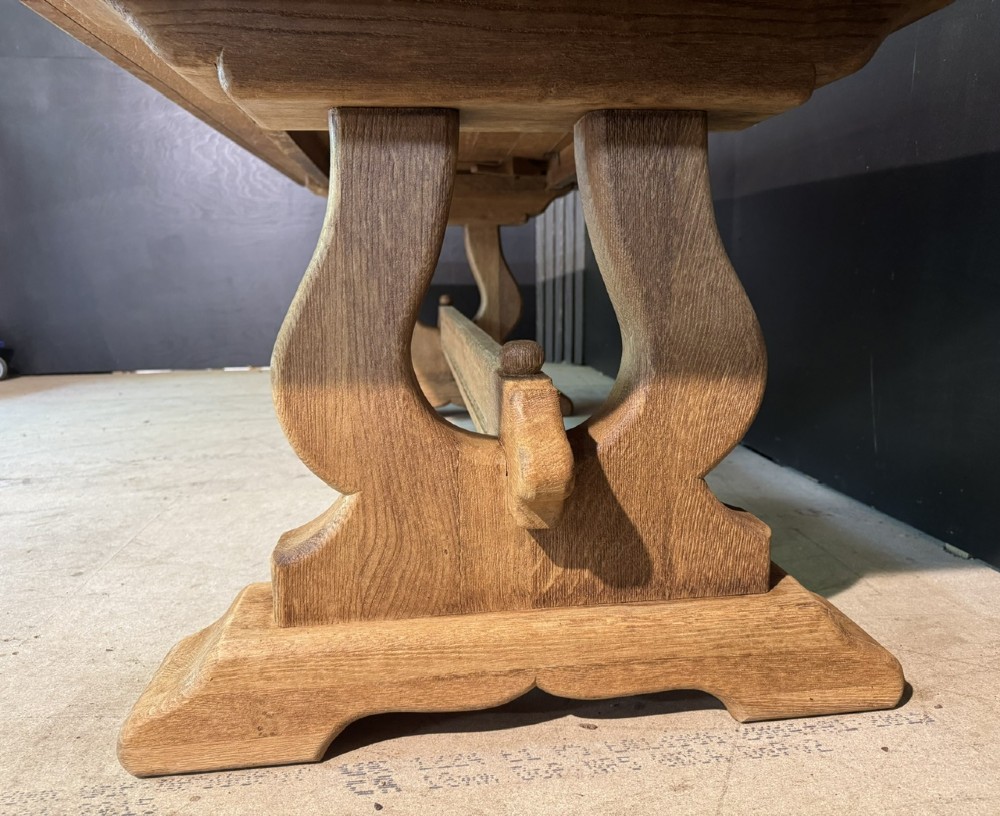 French Bleached Oak Farmhouse Dining Table View VIII