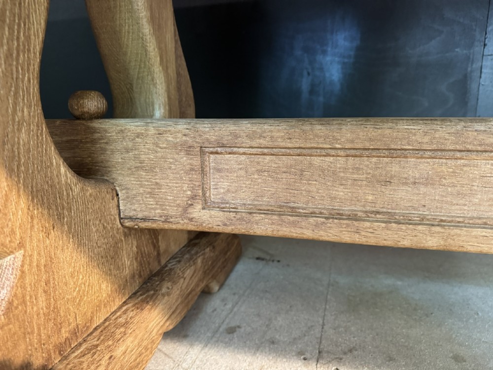 French Bleached Oak Farmhouse Dining Table View XIV