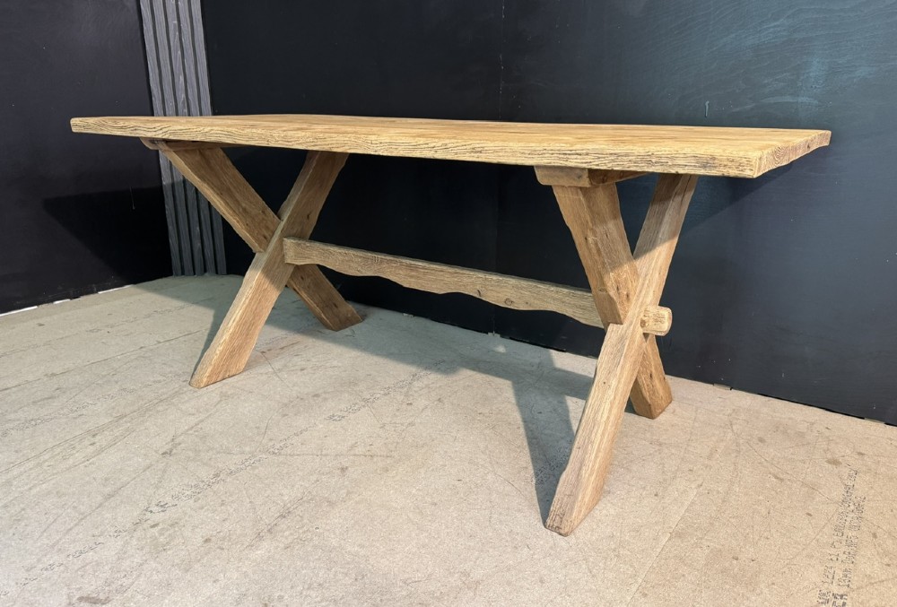 X Legs Oak Farmhouse Dining Table View II