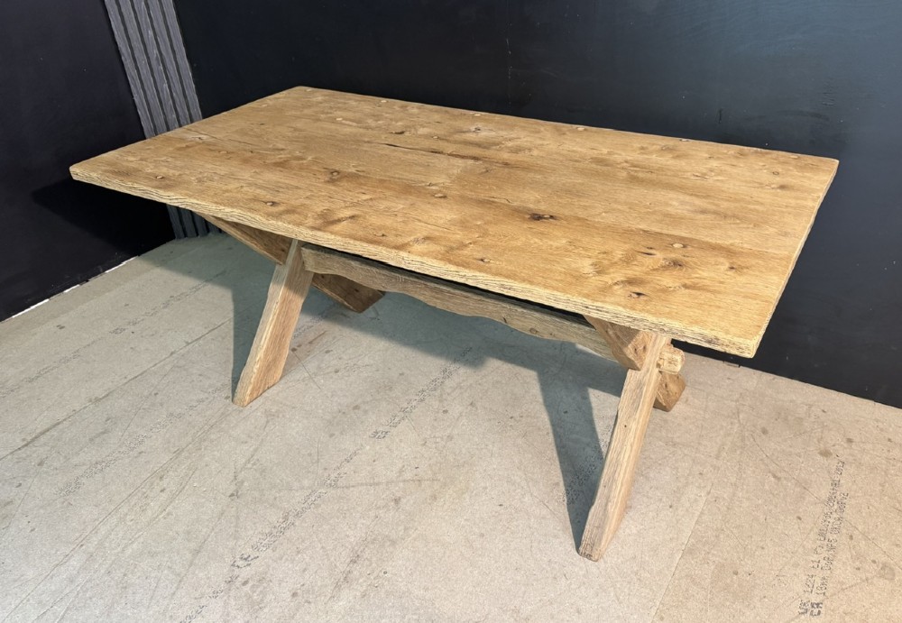 X Legs Oak Farmhouse Dining Table View III