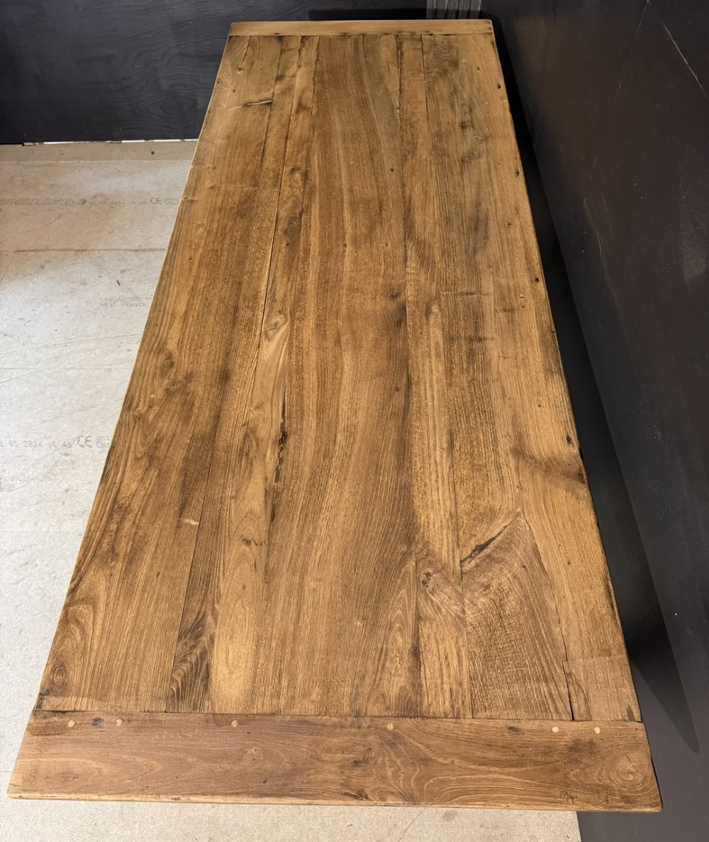 19th Century French Oak Farmhouse Dining Table View IV