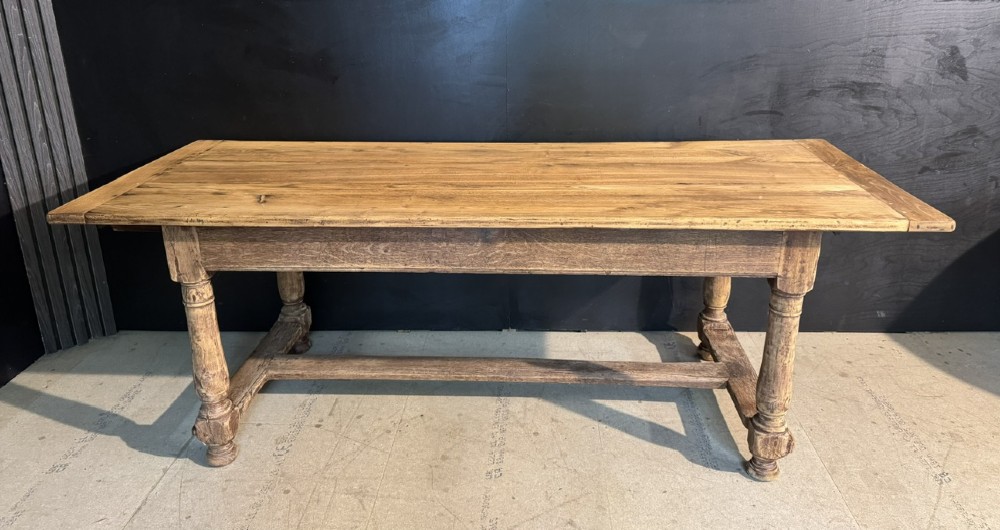 19th Century French Oak Farmhouse Dining Table View V