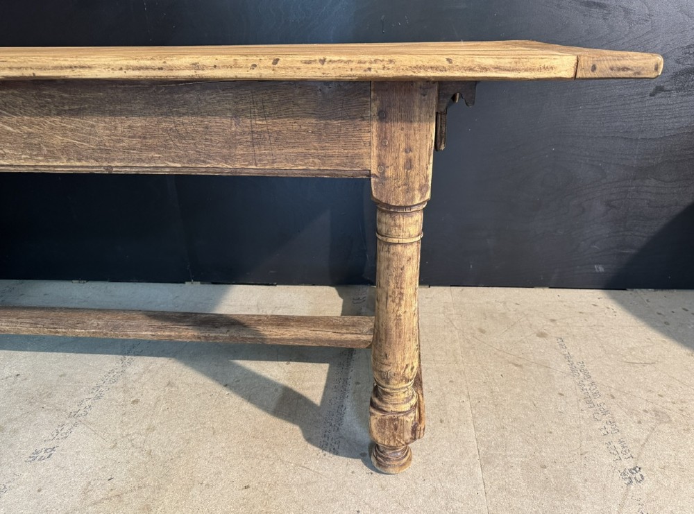 19th Century French Oak Farmhouse Dining Table View XII