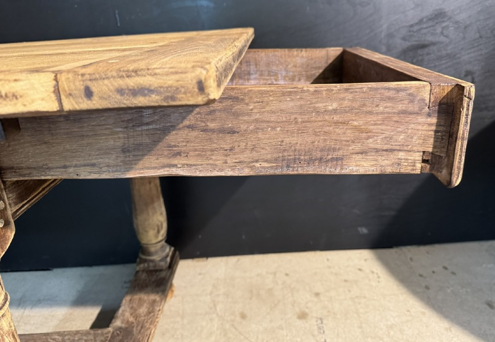 19th Century French Oak Farmhouse Dining Table View XIV