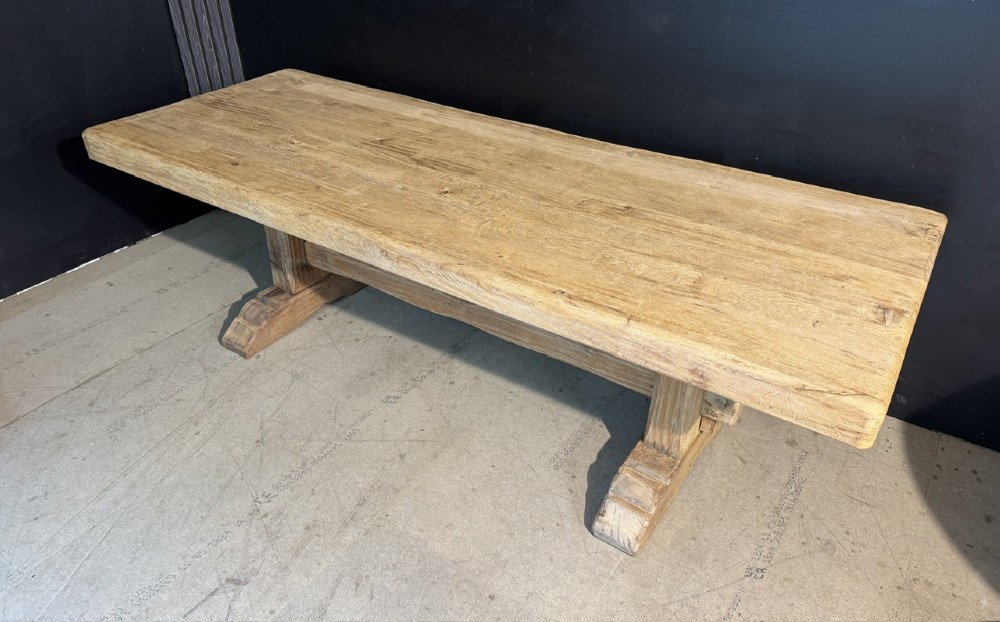 Large French Oak Farmhouse Dining Table View II