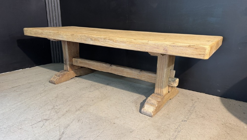 Large French Oak Farmhouse Dining Table View III