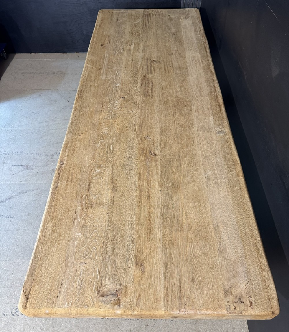 Large French Oak Farmhouse Dining Table View IV