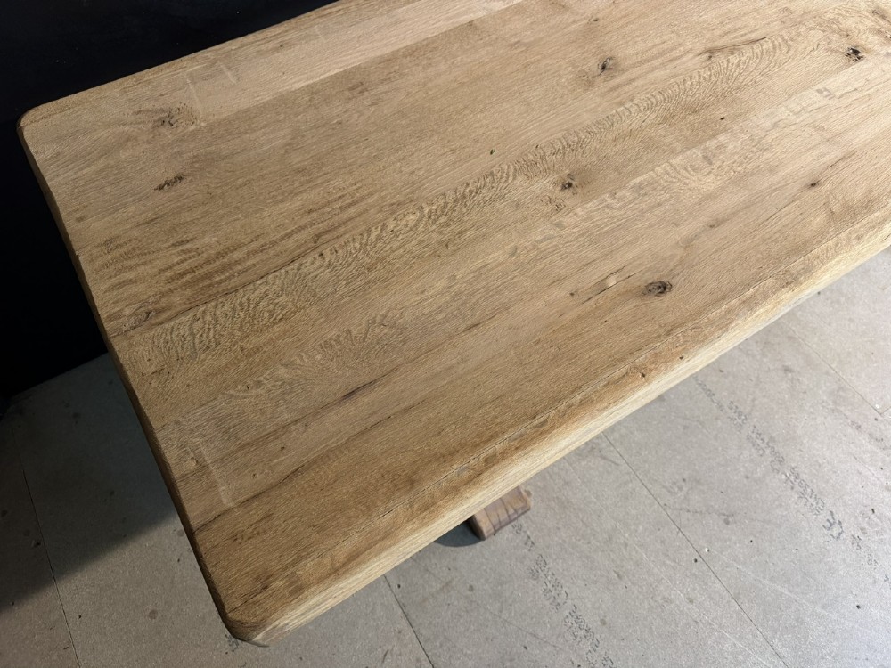 Large French Oak Farmhouse Dining Table View V