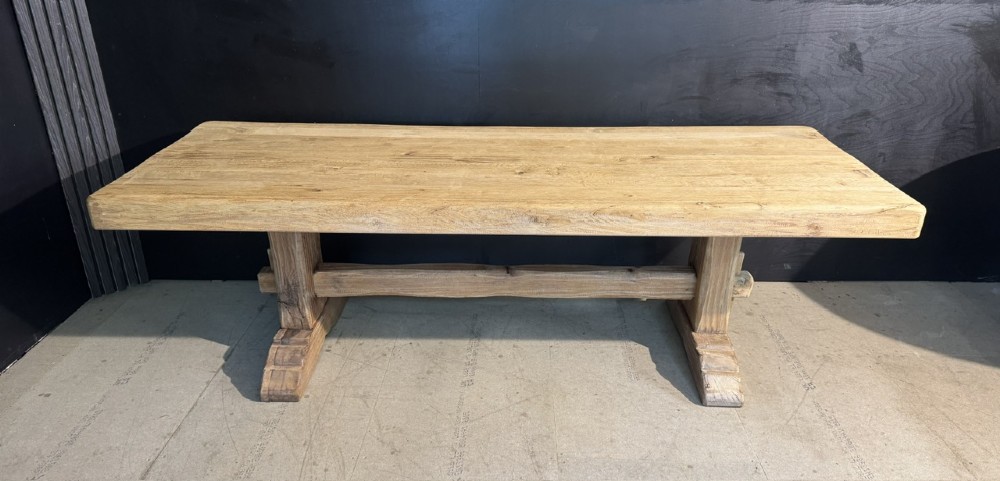 Large French Oak Farmhouse Dining Table View VII