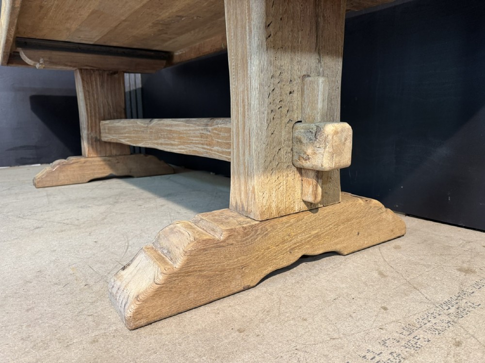 Large French Oak Farmhouse Dining Table View X