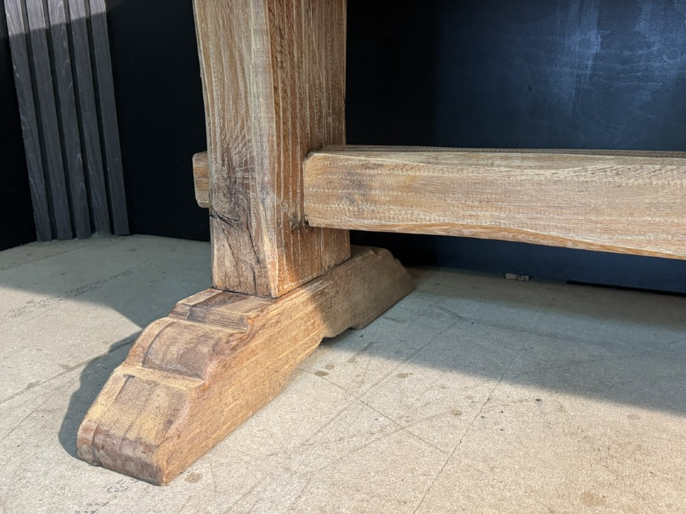 Large French Oak Farmhouse Dining Table View XII