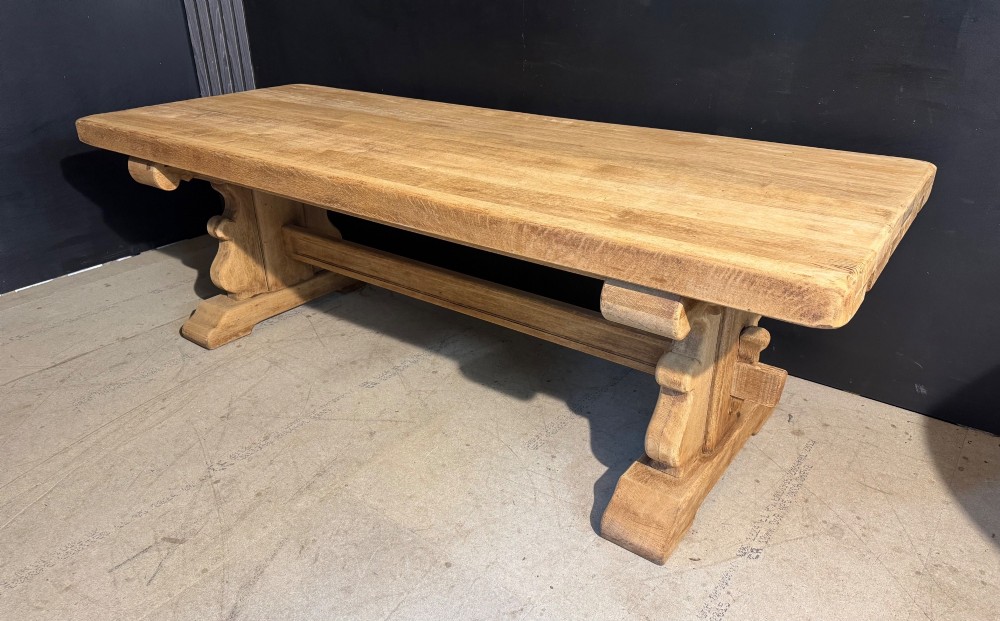 Large Extendable Oak Farmhouse Dining Table View III
