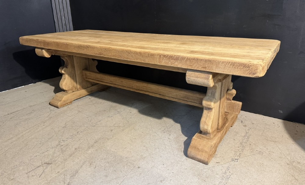 Large Extendable Oak Farmhouse Dining Table View VI