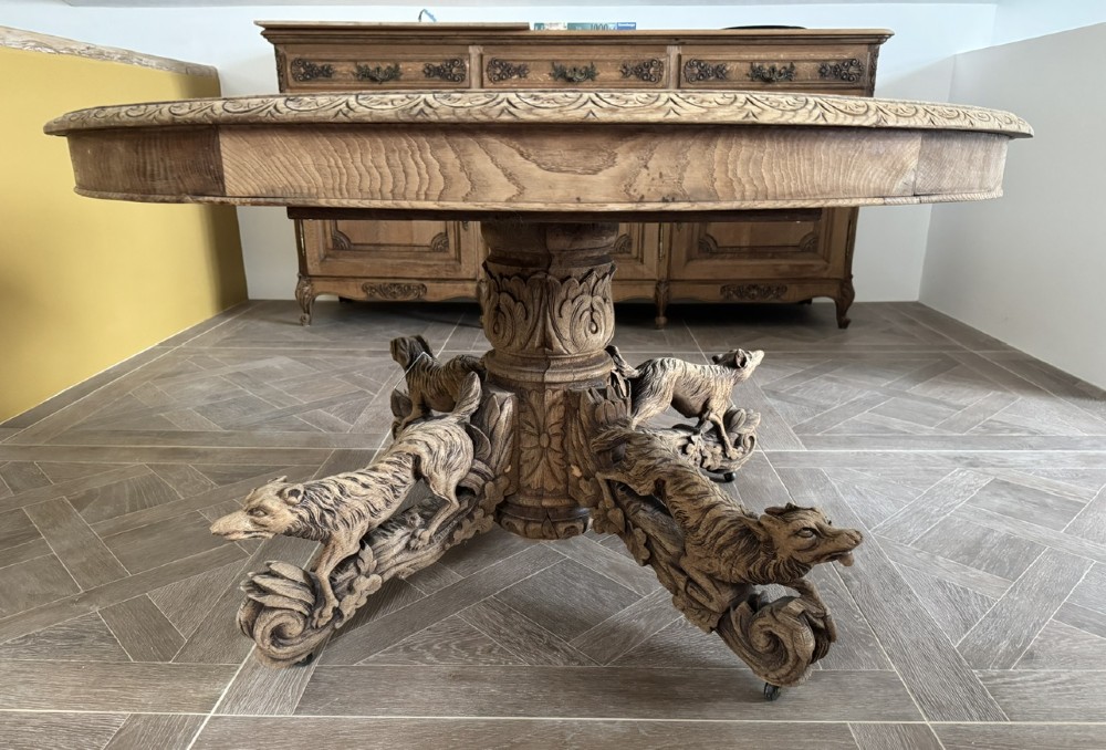 Important French Hunting Centre Table View III