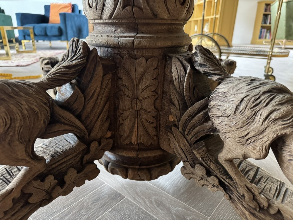Important French Hunting Centre Table View VI