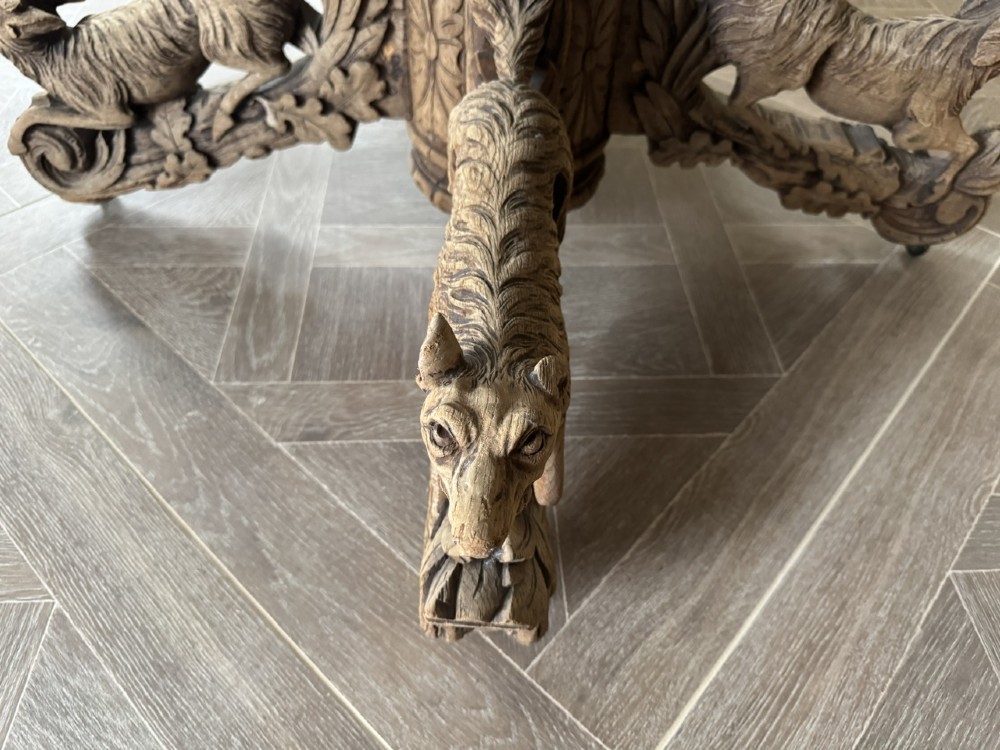 Important French Hunting Centre Table View IX