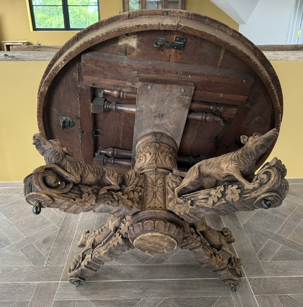 Important French Hunting Centre Table View XIII
