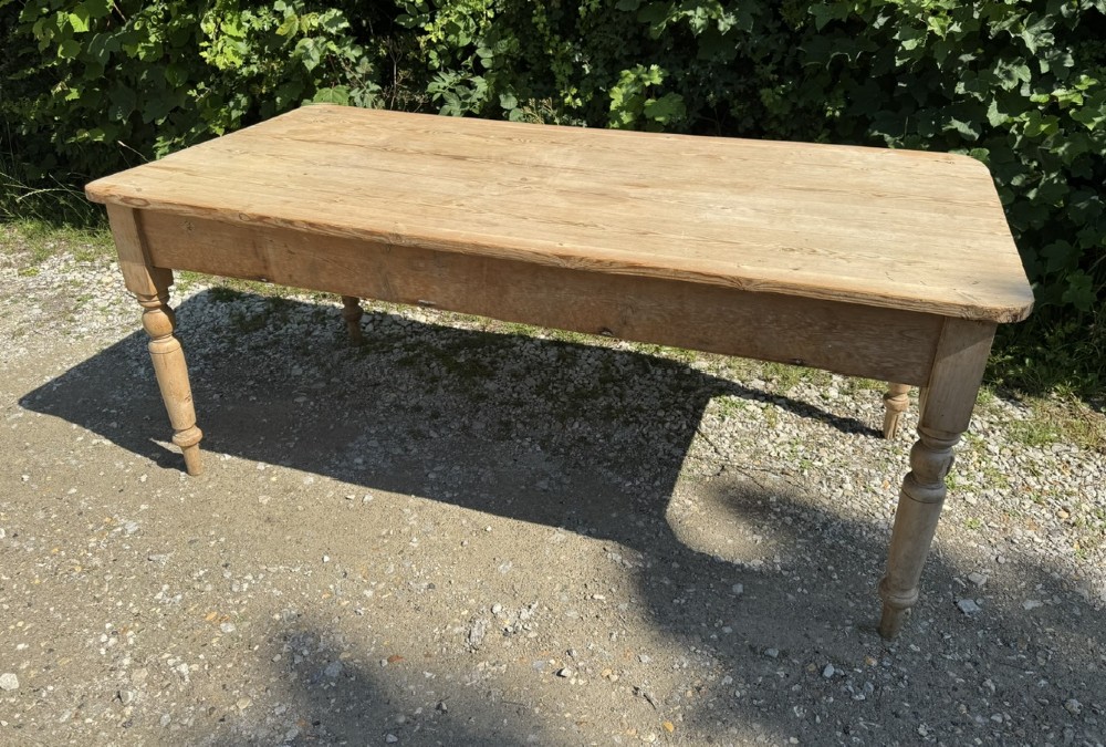 Antique 8 Seater Pine Farmhouse Dining Table View III