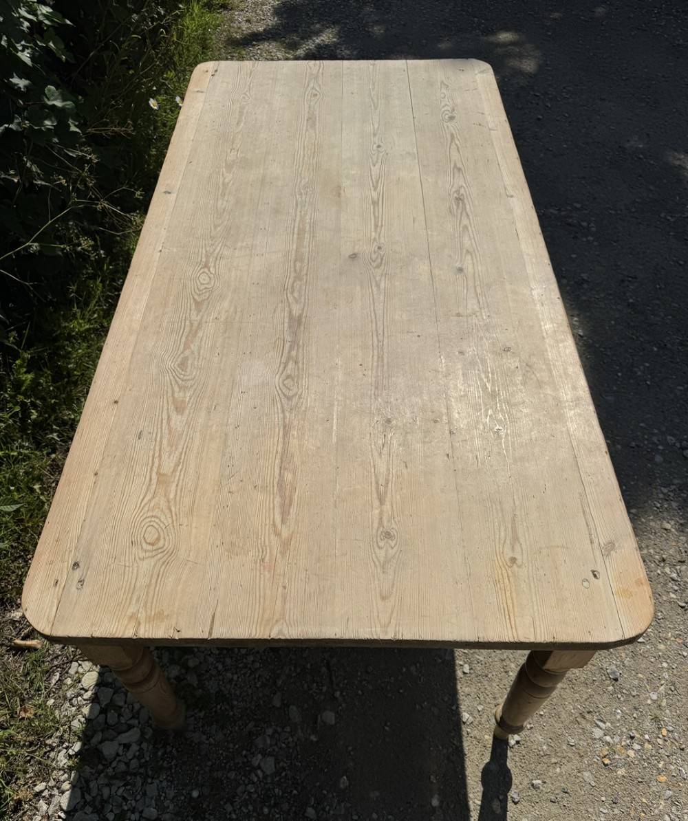 Antique 8 Seater Pine Farmhouse Dining Table View IV