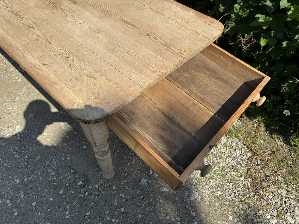 Antique 8 Seater Pine Farmhouse Dining Table View VII