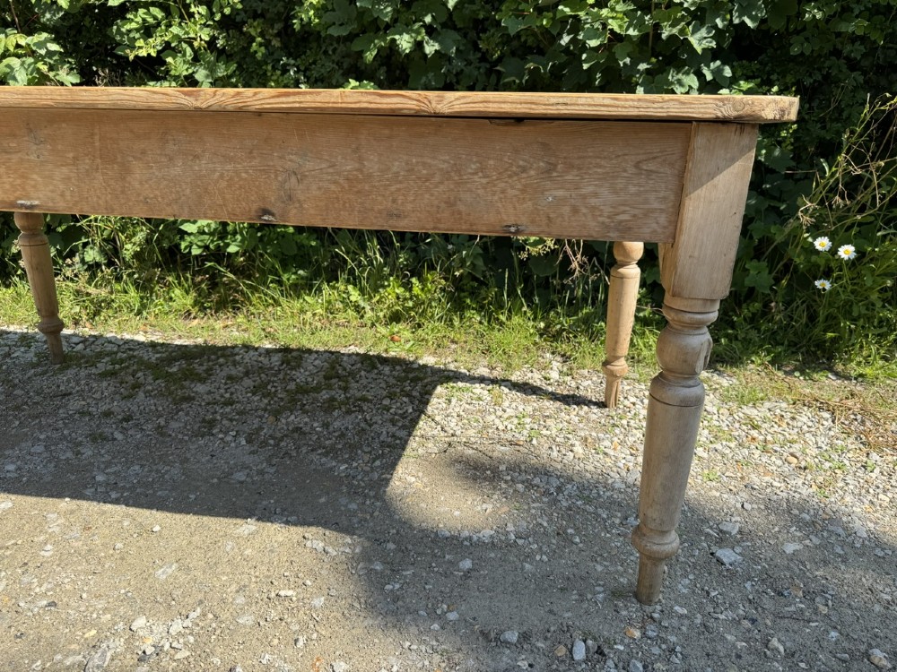 Antique 8 Seater Pine Farmhouse Dining Table View VIII